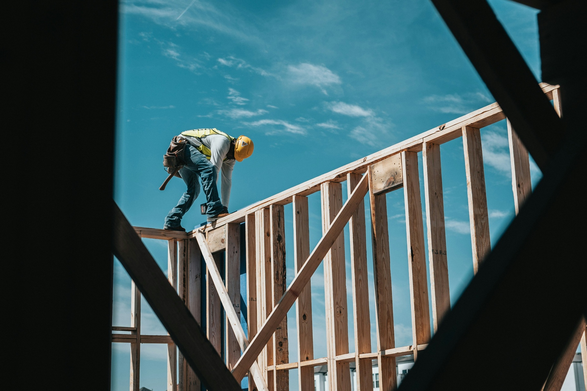 Welder at work on Ottawa construction site